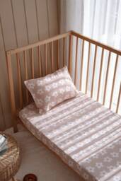 Daisy Mini Crib Sheet - Toddler Bedding Boho Baby Sheets Bed Newborn Gift New Baby Gift - thumbnail 1