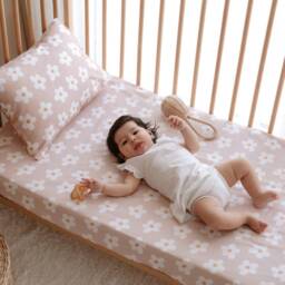 Daisy Mini Crib Sheet - Toddler Bedding Boho Baby Sheets Bed Newborn Gift New Baby Gift - thumbnail 3