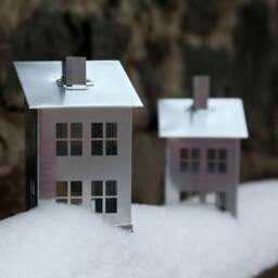 Lantern - Tin House Candle Holder Unique Nordic Decor For Modern Home Housewarming Present - thumbnail 3