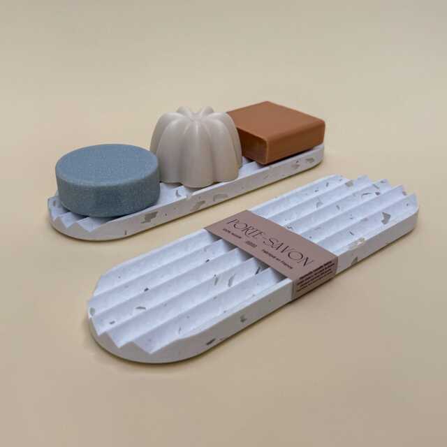 The Large White Soap Dish - Extra For 3+ Products Minimalist Design Bathroom Or Kitchen Zero-Waste Gift - image 1