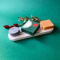 The Large White Soap Dish - Extra For 3+ Products Minimalist Design Bathroom Or Kitchen Zero-Waste Gift - thumbnail 3