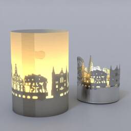 Salisbury Skyline Shadow Play Candle - City Silhouette Projection - thumbnail 4