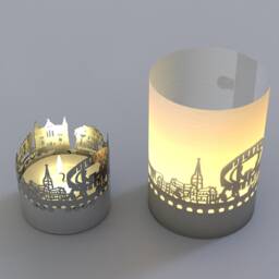 Salisbury Skyline Shadow Play Candle - City Silhouette Projection