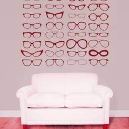 Eyeglasses Wall Decal, Optometry Art, Optometrist Office Decor, Eye Glasses Frames Optician Artwork, Doctor Gifts - thumbnail 2