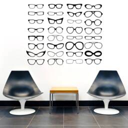 Eyeglasses Wall Decal, Optometry Art, Optometrist Office Decor, Eye Glasses Frames Optician Artwork, Doctor Gifts - thumbnail 3