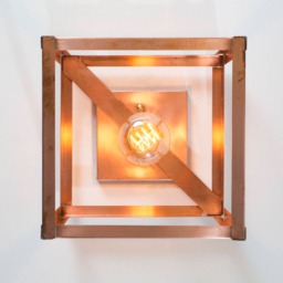 Copper Cube Ceiling Light Industrial Flush Mount, Ul Listed - thumbnail 3