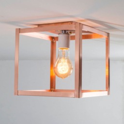 Copper Cube Ceiling Light Industrial Flush Mount, Ul Listed - thumbnail 4