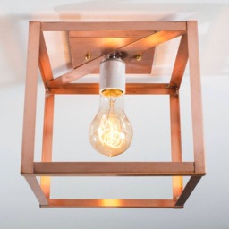 Copper Cube Ceiling Light Industrial Flush Mount, Ul Listed - thumbnail 2