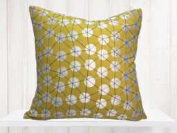 Kravet Goaround Sunshine - Gold & Cream Dot Pillow Cover - thumbnail 1