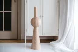 Handmade Wooden Table Leg Unfinished Ash, Oak, Birch - Diy Furniture - 1Pcs - thumbnail 1