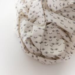 Organic Fitted Crib Sheet Modern Eyes Print, Babiease Bedding - thumbnail 3