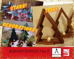 Wooden Christmas Tree & Star Decorations Diy Plans - PDF Bundle - thumbnail 1