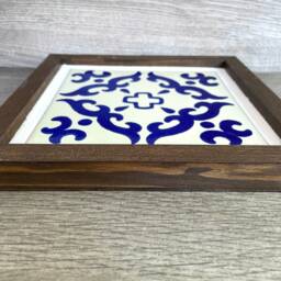 Wood Framed Mexican Tile Wall Art - thumbnail 3