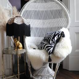 Handmade Zebra Print Velvet Pillow With Tassels - thumbnail 2