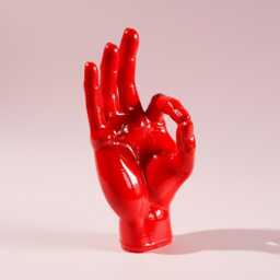 Handmade Ok Hand Sculpture Modern Desk Decor - thumbnail 3