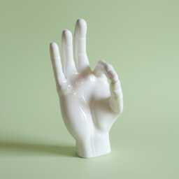Handmade Ok Hand Sculpture Modern Desk Decor - thumbnail 2