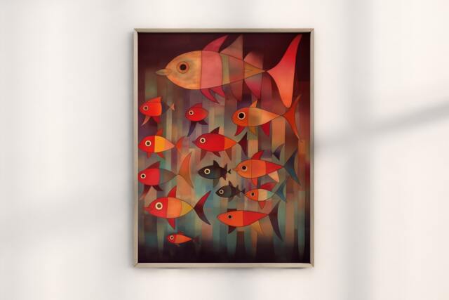 Paul Klee Fish Magic Poster Print, Abstract Art Klee, Klee's Masterpiece, Modernist Sea Decor, Wall For Living - image 1