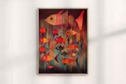 Paul Klee Fish Magic Poster Print, Abstract Art Klee, Klee's Masterpiece, Modernist Sea Decor, Wall For Living - thumbnail 1