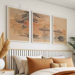 Japanese Set Of 3 Floral Posters, Art Prints, Katsushika Hokusai Wall Art, Ogata Korin Decor, Gift - thumbnail 2