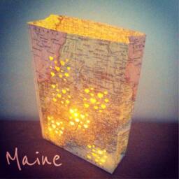 1 Custom Map Luminary, Travel Themed, Maps, Destination Wedding, Travel, Honeymoon Keepsake, Anniversary Gift, Paper Anniversary, Weddings - thumbnail 2