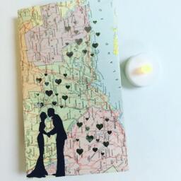 1 Custom Map Luminary, Travel Themed, Maps, Destination Wedding, Travel, Honeymoon Keepsake, Anniversary Gift, Paper Anniversary, Weddings - thumbnail 1