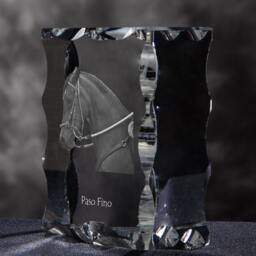 Paso Fino , Cubic Crystal With Horse, Souvenir, Decoration, Limited Edition, Collection - thumbnail 2