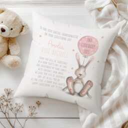Personalised Christening Gift, Baptism Cushion For Girls, Gift Granddaughter, Goddaughter, Godparent - thumbnail 2