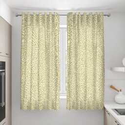 Geometric Mustard Curtains, Modern Abstract Pattern Drape, Made To Measure Window Panel, Custom Eyelet Or Rod Pocket Curtain For Living Room - thumbnail 3