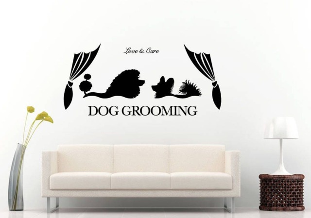 Pet Grooming Animal Dog Cat Spa Salon Shop Wall Sticker Decal Vinyl Mural Decor Art L2243 - image 1