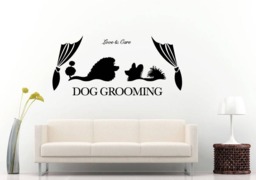 Pet Grooming Animal Dog Cat Spa Salon Shop Wall Sticker Decal Vinyl Mural Decor Art L2243 - thumbnail 1
