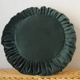Round Cushion 45cm - Handmade in France Pleated Velvet - thumbnail 3