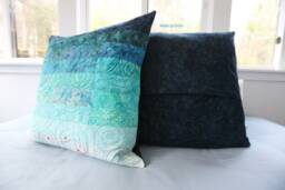 Oceanic Blue Euro Size Pillow Shams - Made To Order
