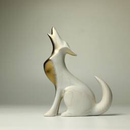 Wooden Wolf Sculpture - 6 - thumbnail 1