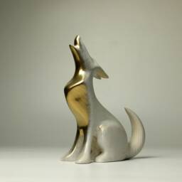 Wooden Wolf Sculpture - 6 - thumbnail 2