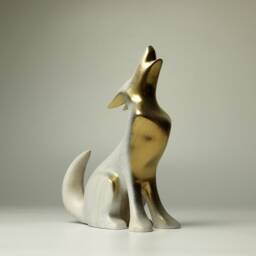 Wooden Wolf Sculpture - 6 - thumbnail 3