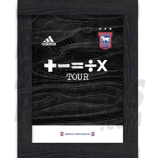 Ipswich Town Fc 21/22 Gk Away Shirt Print - Officially Licensed Product A4 A3 Framed