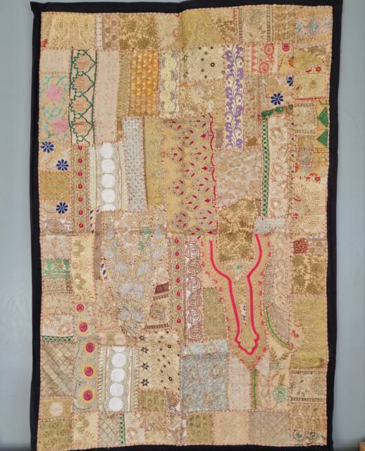Vintage Sari Wall Hanging 100x150cm. Indian Home Decoration - image 1