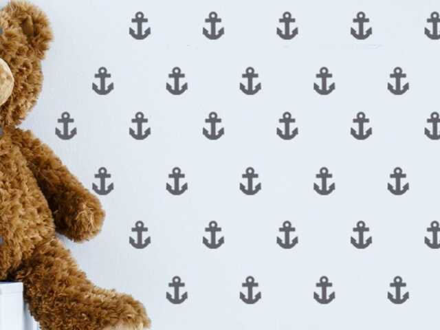 Anchor Sailor Boat Wall Decals Decor Stickers Nursery Baby Boy Modern & Scandinavian - Sets Of 25 - image 1