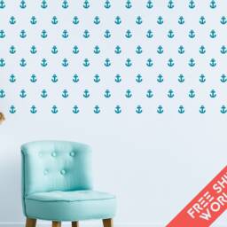Anchor Sailor Boat Wall Decals Decor Stickers Nursery Baby Boy Modern & Scandinavian - Sets Of 25 - thumbnail 4