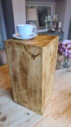 "Chunky Reclaimed Wooden Stand/Occasional Tables. 20"" Wide X 8"" Deep 13.5" - thumbnail 3