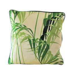 Sanderson Palm House, Botanical Green & Cream Cotton Linen Mix Cushion Cover, Throw Pillow Home Decor - thumbnail 2