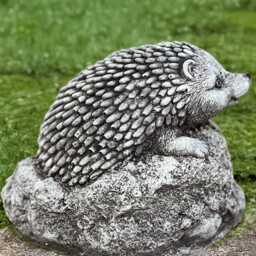 Garden Hedgehog Statue Concrete Baby Sculpture Outdoor Figurine Stone Animal Ornament Home Decoration Handmade - thumbnail 4