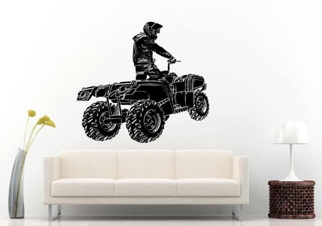 Off Road Sport Utility Vehicle Mountains Rocks Dirt 4 X Atv Quad Mud Marks Wall Decal Vinyl Sticker Mural Room Decor L834 - image 1