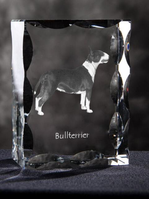 Bull Terrier, Cubic Crystal With Dog, Souvenir, Decoration, Limited Edition, Collection - image 1