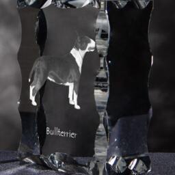 Bull Terrier, Cubic Crystal With Dog, Souvenir, Decoration, Limited Edition, Collection - thumbnail 3