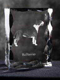 Bull Terrier, Cubic Crystal With Dog, Souvenir, Decoration, Limited Edition, Collection - thumbnail 1