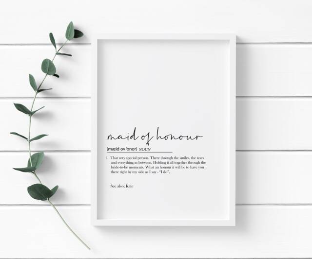 Maid Of Honour Print, Maid Proposal, Gift Box, Card, Gift, Wedding Day Gifts - image 1
