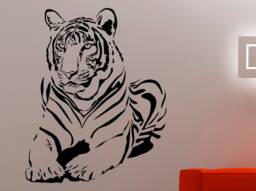 Tiger Wall Decal Wild Vinyl Sticker Cat Animal Home Art Nursery Living Room Decor Waterproof Poster 1Egrtk - thumbnail 1