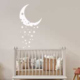 Moon & Stars Nursery Wall Decal Removable Sky Decor 4360 - thumbnail 2