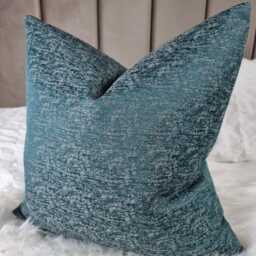 John Lewis Textured Satin Cushion Cover Teal Colourway Double Sided Glamorous Boutique Style Modern Sofa Bed Pillow Cover - thumbnail 2